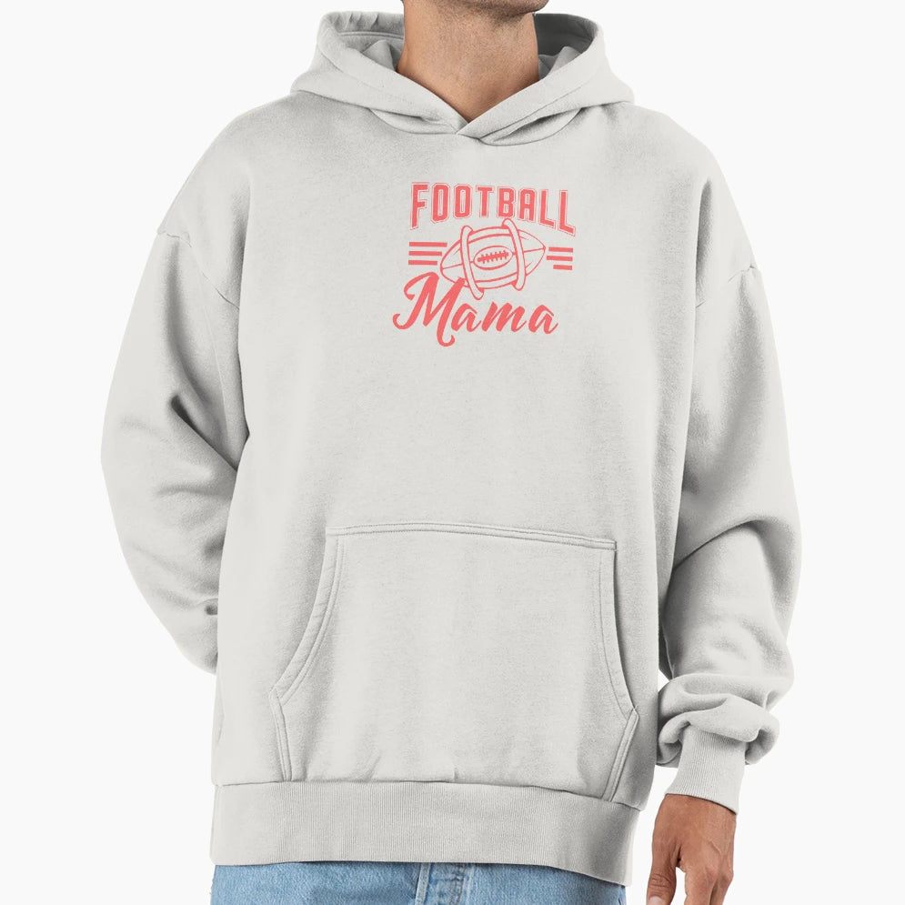 Football Mama Combi Hoodie - Casual Everyday Wear for Adults - T-Shirt, Sweatshirt, Hoodie