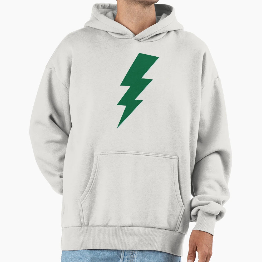 Green Lightning Bolt Hoodie - Unique Graphic Men Women - T-Shirt, Sweatshirt, Hoodie