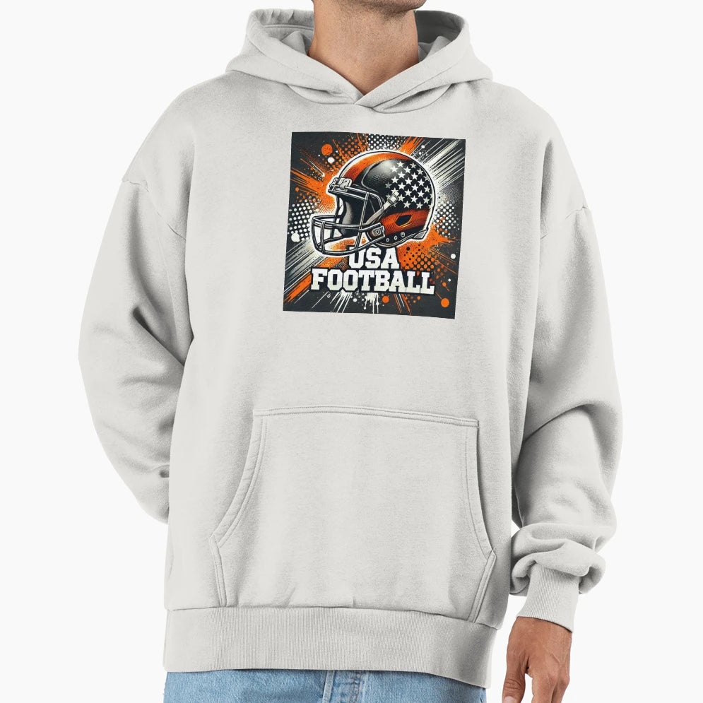 Energetic American Football Art Dotit Hoodie - Trendy Graphic Men Women - T-Shirt, Sweatshirt, Hoodie