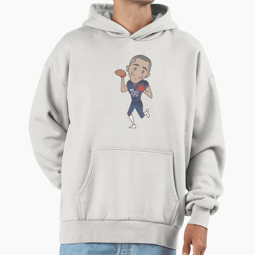 Obama Football Hoodie - Graphic Print Men Women - T-Shirt, Sweatshirt, Hoodie