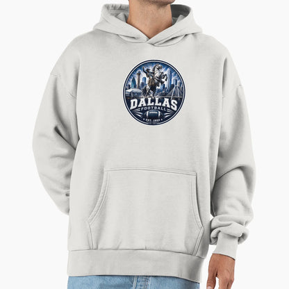 Dallas Football Cowboy Rider Skyline T-Shirt - Minimalist Print for Adults - T-Shirt, Sweatshirt, Hoodie