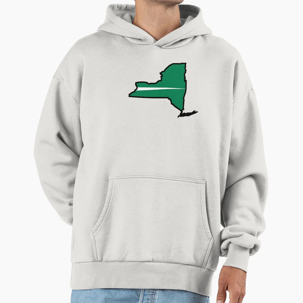 Jets Modern New York State Map Hoodie - Custom Art Print for Adults - T-Shirt, Sweatshirt, Hoodie