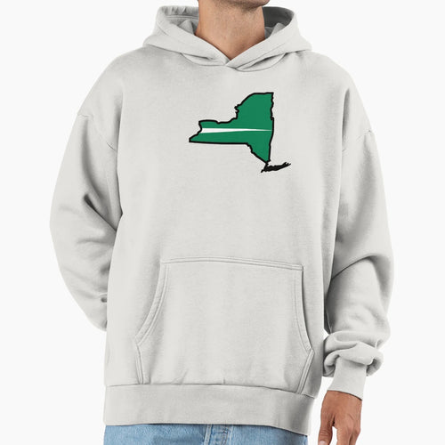 Jets Modern New York State Map Hoodie - Custom Art Print for Adults - T-Shirt, Sweatshirt, Hoodie