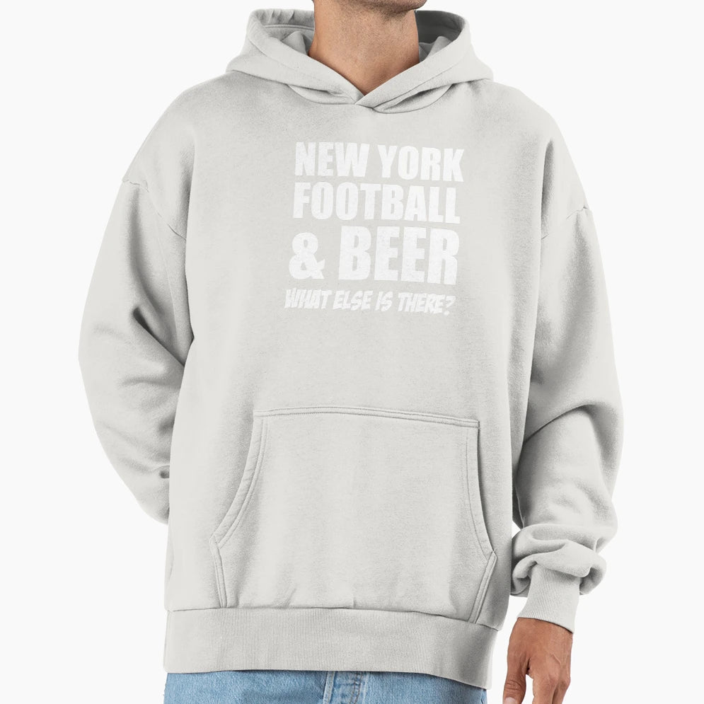 New York Football And Beer American Hoodie - Graphic Print for Adults - T-Shirt, Sweatshirt, Hoodie