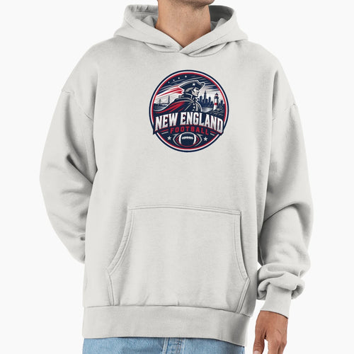 New England Football Heritage Sports Logo T-Shirt - Custom Art Print Unisex - T-Shirt, Sweatshirt, Hoodie