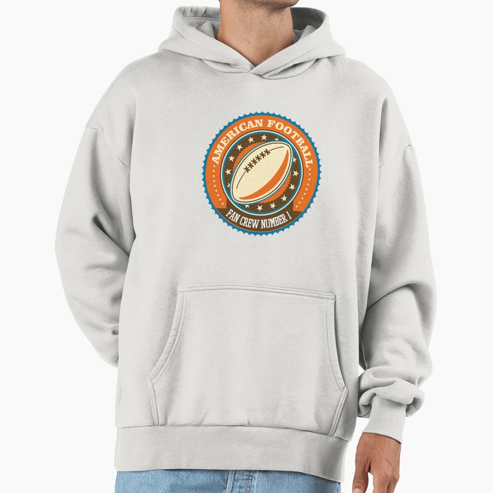 American Football Fan Crew Number 1 Hoodie - Streetwear Style Men Women - T-Shirt, Sweatshirt, Hoodie
