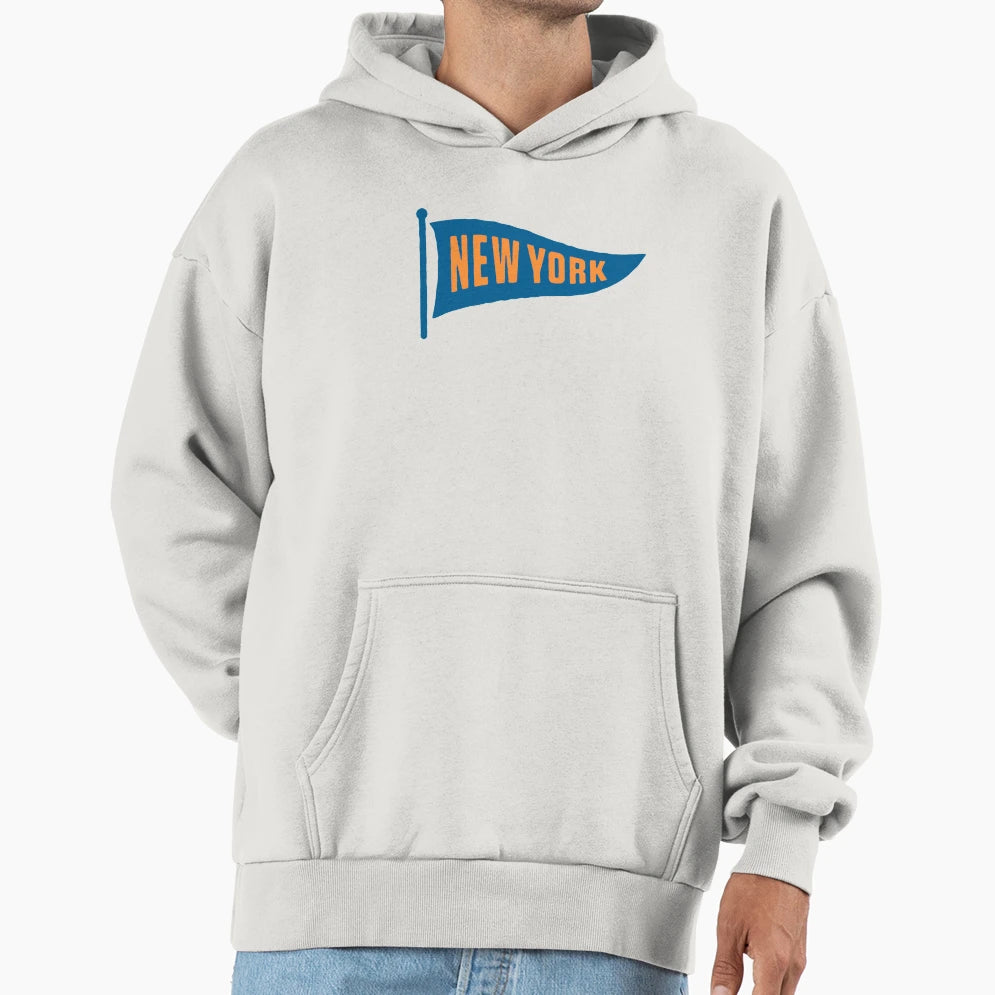New York Pennant Hoodie - Casual Everyday Wear Men Women - T-Shirt, Sweatshirt, Hoodie