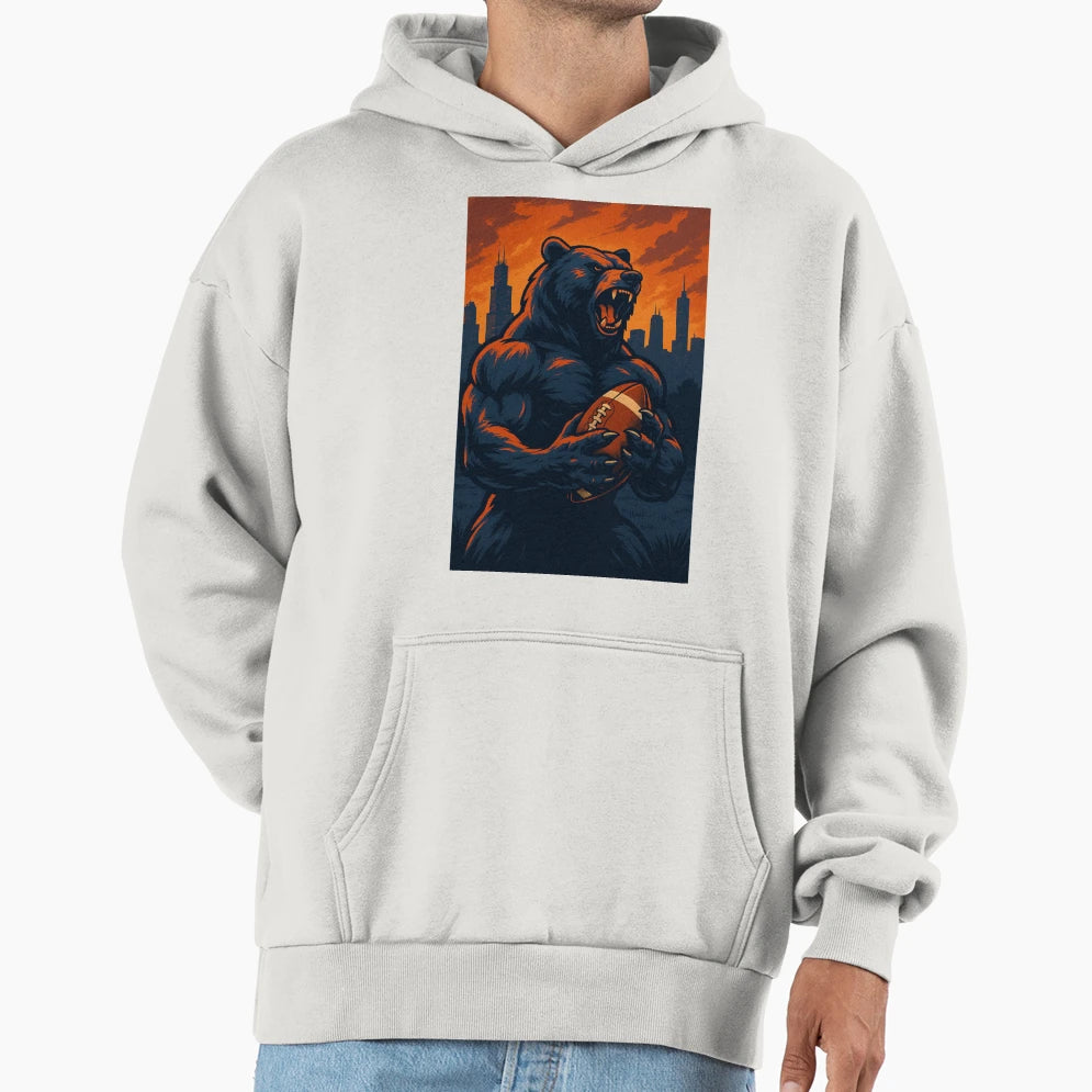 Chicago Football V5 Hoodie - Streetwear Style Unisex - T-Shirt, Sweatshirt, Hoodie