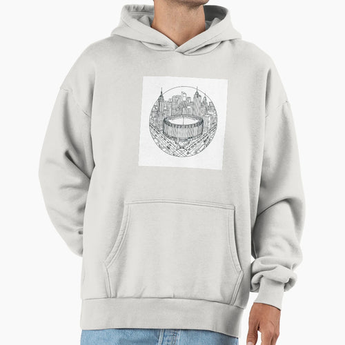 Madison Square Garden Fine Line Drawing Hoodie - Graphic Print Unisex - T-Shirt, Sweatshirt, Hoodie
