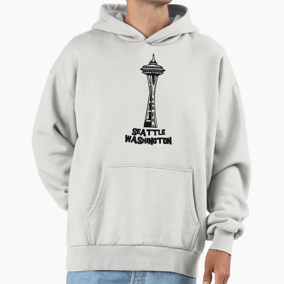 Seattle Washingtons Space Needle Hoodie - Custom Art Print Men Women - T-Shirt, Sweatshirt, Hoodie