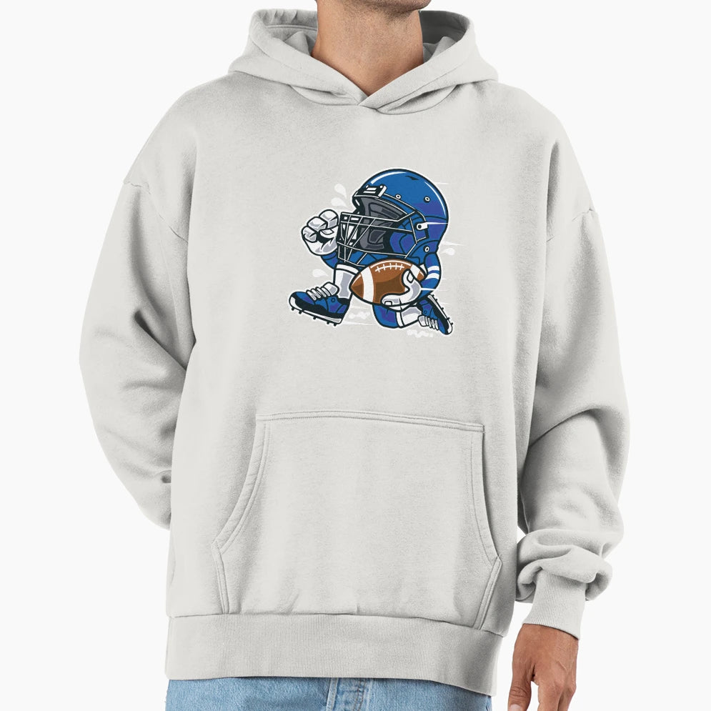 Football Player Hoodie - Minimalist Print for Adults - T-Shirt, Sweatshirt, Hoodie