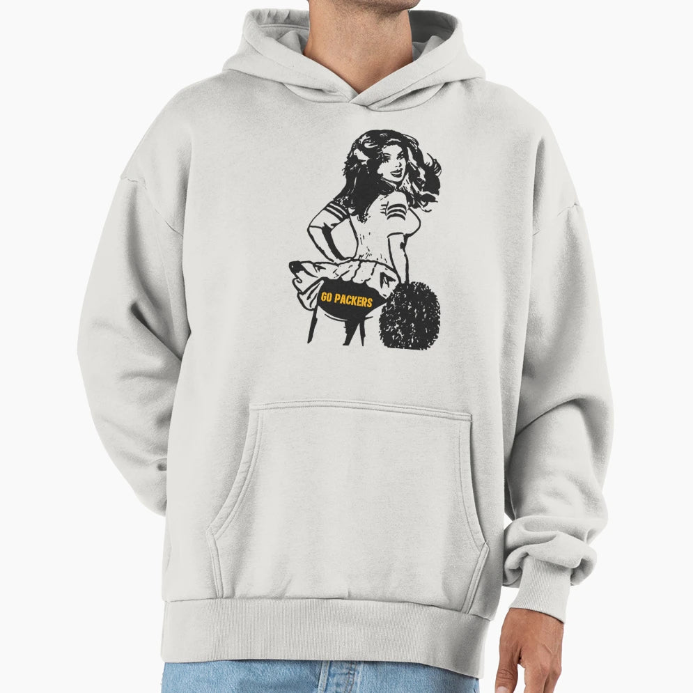 Packers Cheerleader Hoodie - Trendy Graphic for Adults - T-Shirt, Sweatshirt, Hoodie