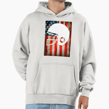 American Football And Us Patriot Flag Hoodie - Trendy Graphic Men Women - T-Shirt, Sweatshirt, Hoodie
