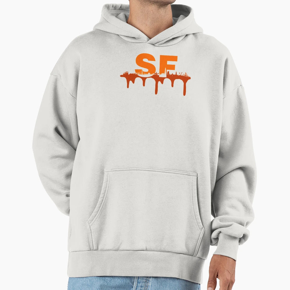San Francisco City Skyline Silhouetted Hoodie - Streetwear Style Unisex - T-Shirt, Sweatshirt, Hoodie