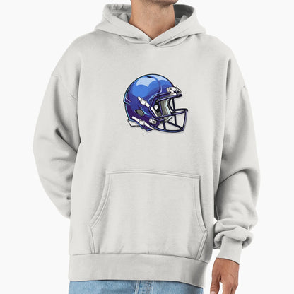 Blue Football Helmet Hoodie - Streetwear Style Unisex - T-Shirt, Sweatshirt, Hoodie