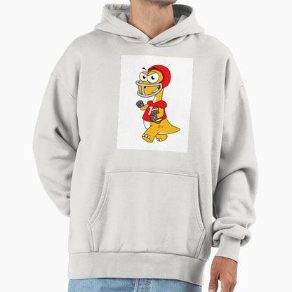 Illustration Brontosaurus Playing Hoodie - Aesthetic Graphic Unisex - T-Shirt, Sweatshirt, Hoodie
