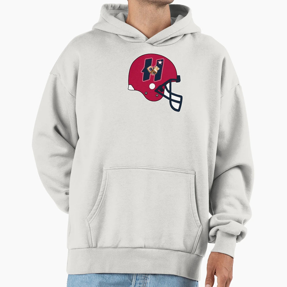 Houston Kolaches Red Helmet Hoodie - Unique Graphic for Adults - T-Shirt, Sweatshirt, Hoodie