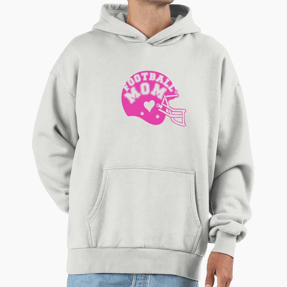 Football Mom Helmet Hoodie - Unique Graphic Men Women - T-Shirt, Sweatshirt, Hoodie
