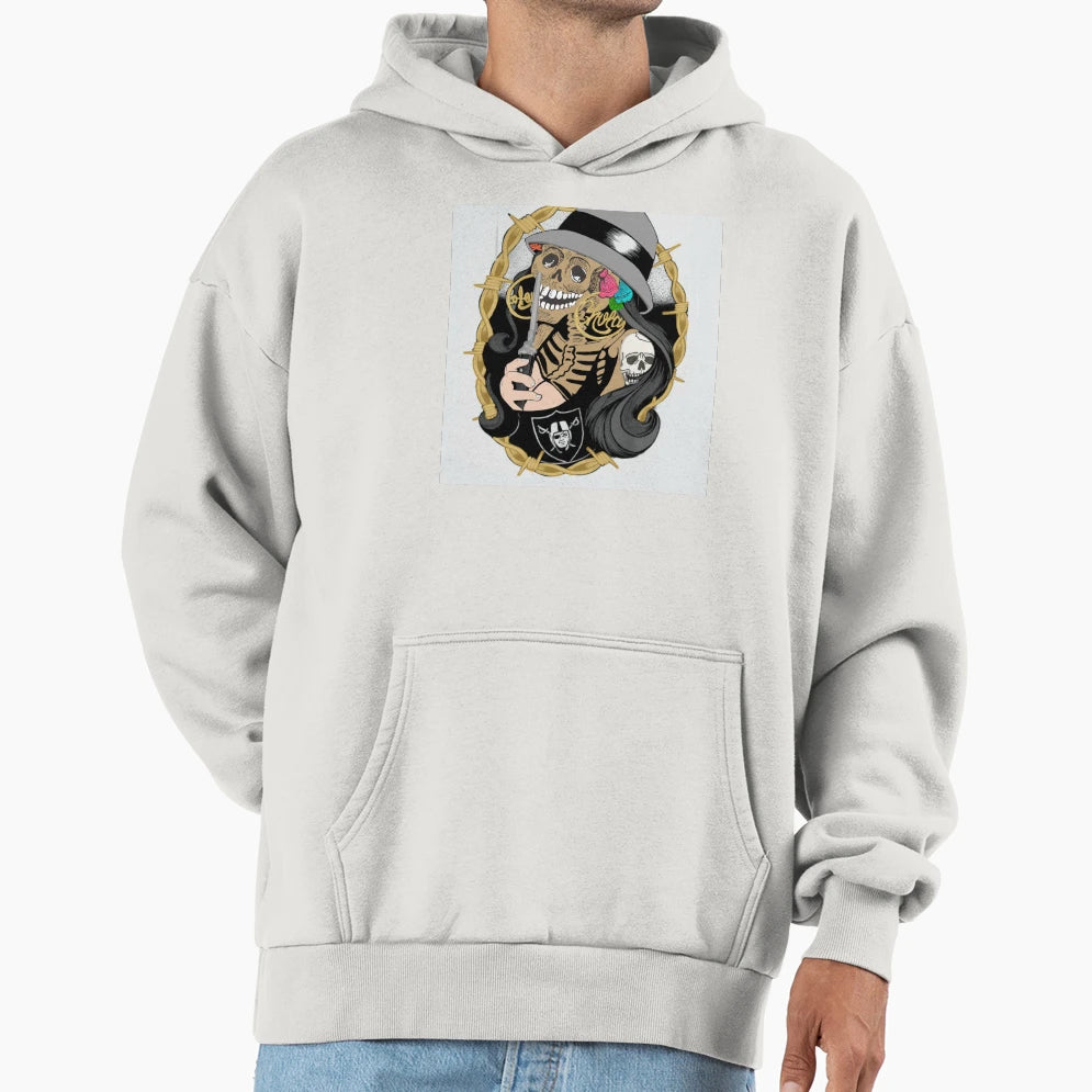 La Catrina Chola Hoodie - Novelty Apparel for Adults - T-Shirt, Sweatshirt, Hoodie
