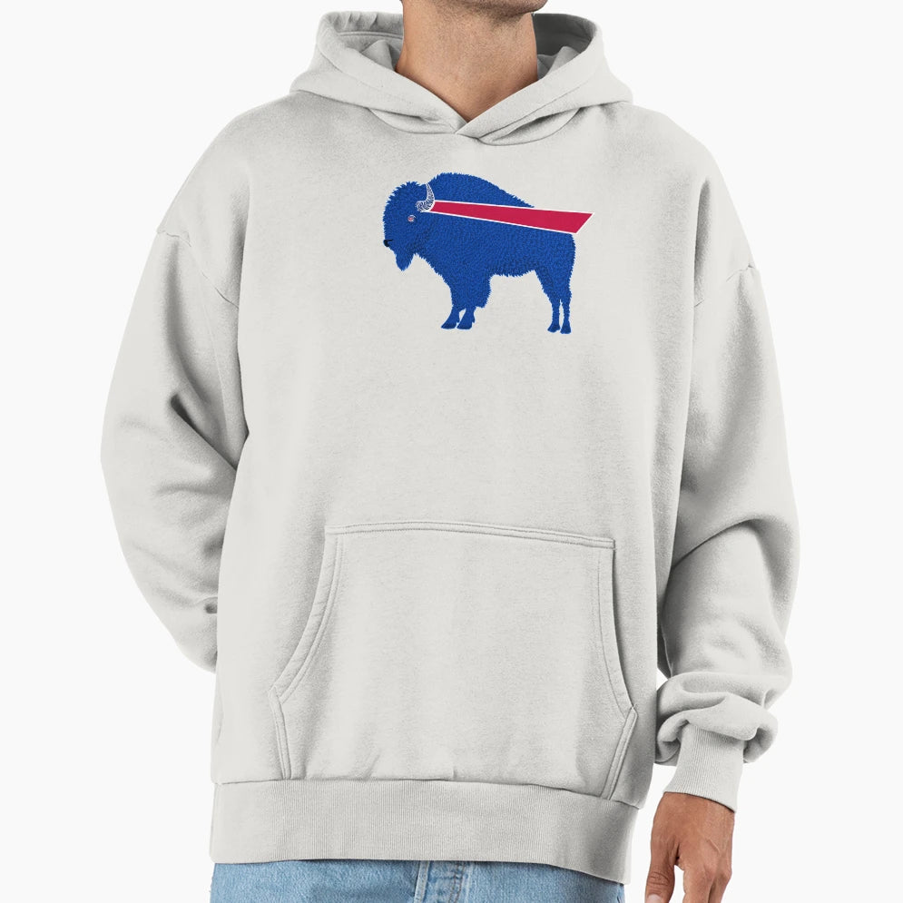 Blue Bison V2 Hoodie - Minimalist Print for Adults - T-Shirt, Sweatshirt, Hoodie
