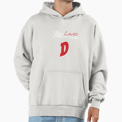 She Loves D Hoodie - Casual Everyday Wear Men Women - T-Shirt, Sweatshirt, Hoodie