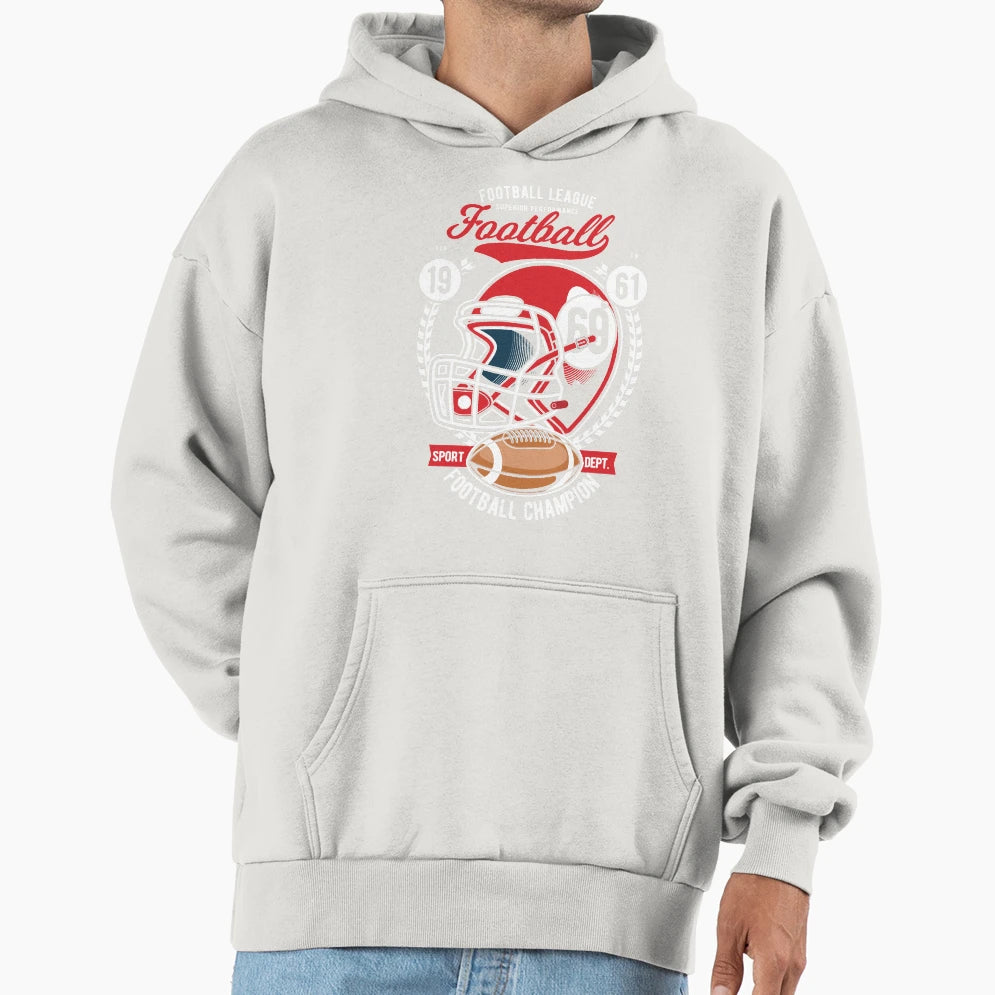 Football League Helmet Hoodie - Graphic Print for Adults - T-Shirt, Sweatshirt, Hoodie