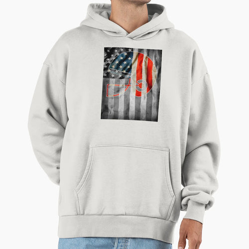 American Football And Us Black White Hoodie - Fun Novelty Design Men Women - T-Shirt, Sweatshirt, Hoodie