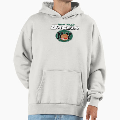 New York Bagels Wordmark Hoodie - Novelty Apparel Unisex - T-Shirt, Sweatshirt, Hoodie