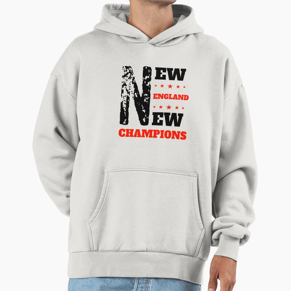 New England New Champions Football Hoodie - Minimalist Print Unisex - T-Shirt, Sweatshirt, Hoodie