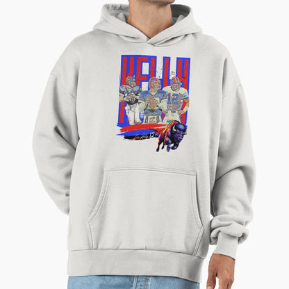 Jim Kelly Buffalo Bills Legendary Hoodie - Minimalist Print for Adults - T-Shirt, Sweatshirt, Hoodie