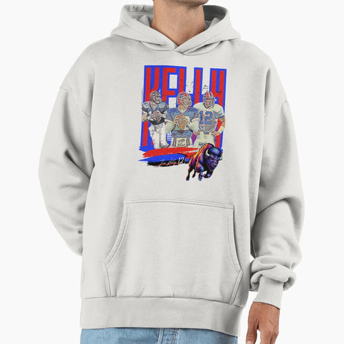 Jim Kelly Buffalo Bills Legendary Hoodie - Minimalist Print for Adults - T-Shirt, Sweatshirt, Hoodie