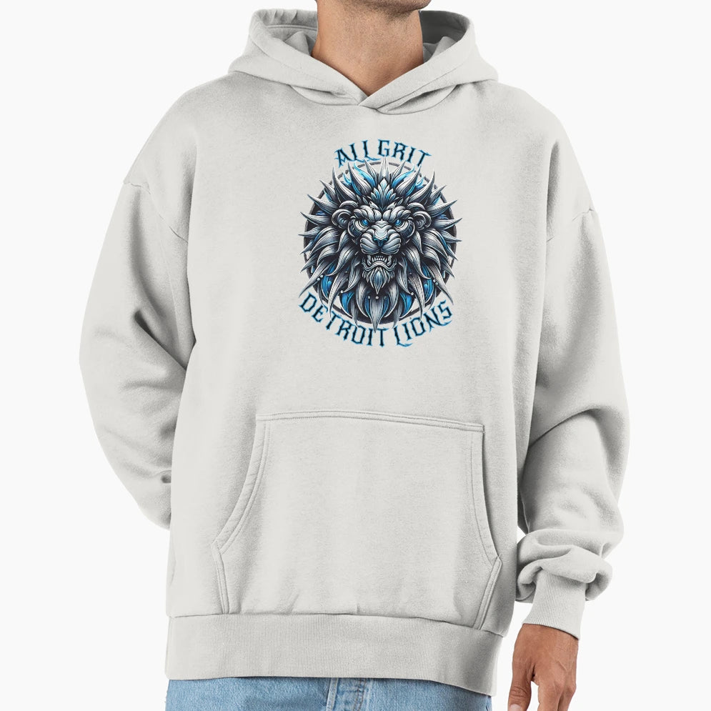 All Grit Detroit Lions Ii Hoodie - Casual Everyday Wear for Adults - T-Shirt, Sweatshirt, Hoodie