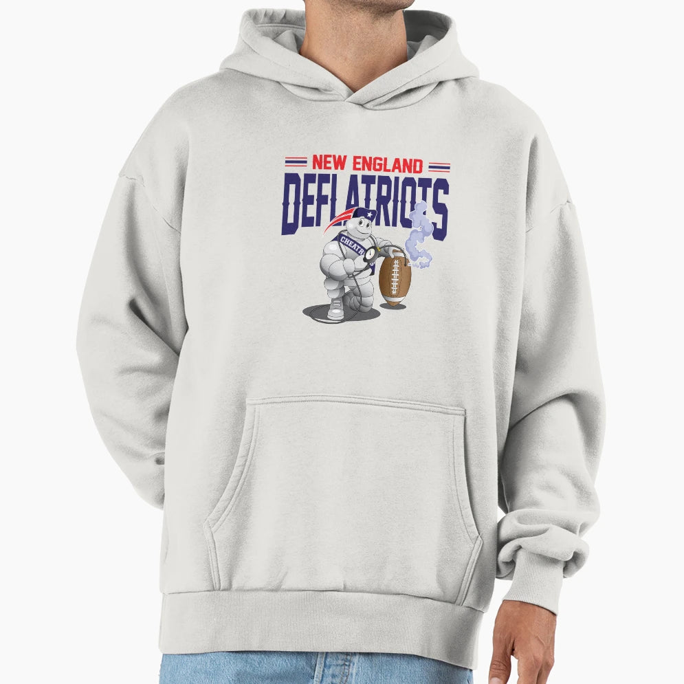 Deflatriots Hoodie - Fun Novelty Design Men Women - T-Shirt, Sweatshirt, Hoodie