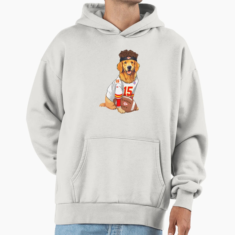 Kansas City Chiefs Golden Retriever T-Shirt - Aesthetic Graphic Men Women - T-Shirt, Sweatshirt, Hoodie