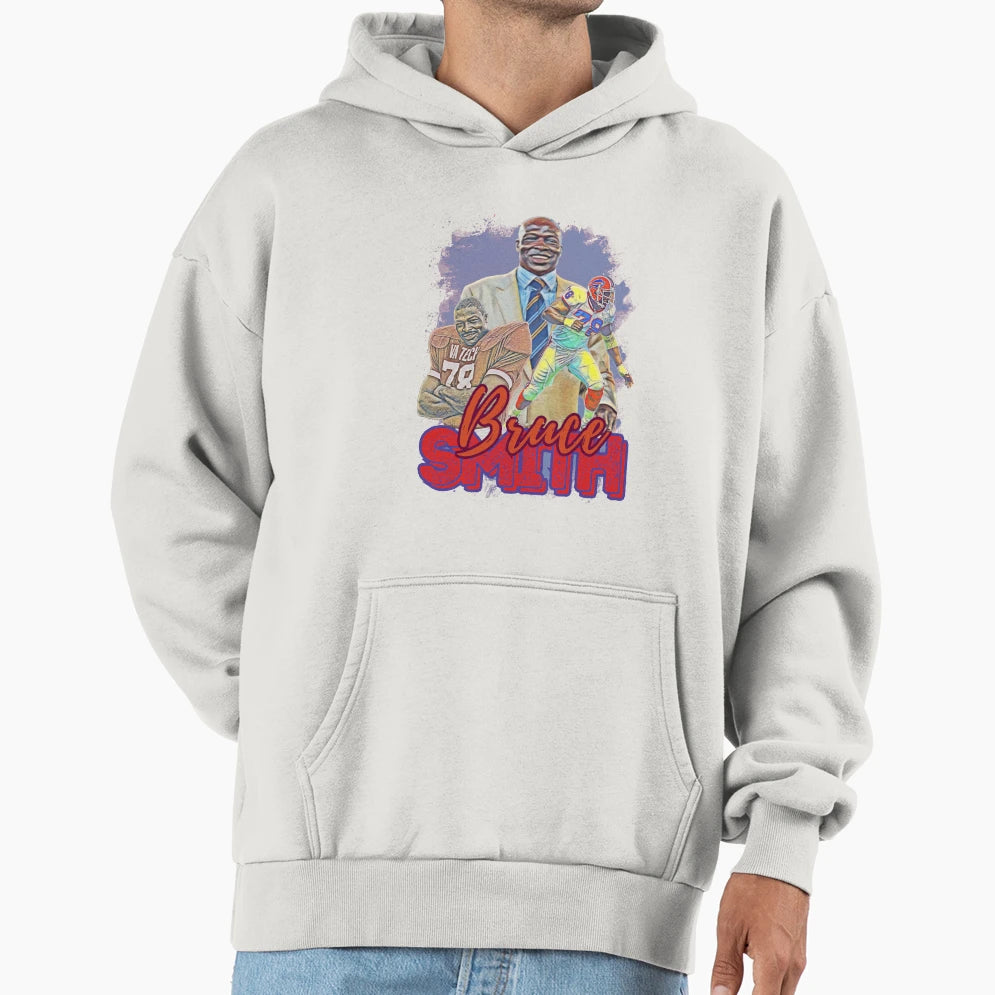 Bruce Smith Fan Art Hoodie - Casual Everyday Wear Unisex - T-Shirt, Sweatshirt, Hoodie