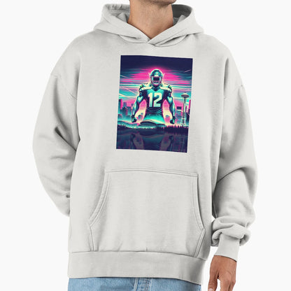 Synthwave Seattle Hoodie - Novelty Apparel for Adults - T-Shirt, Sweatshirt, Hoodie
