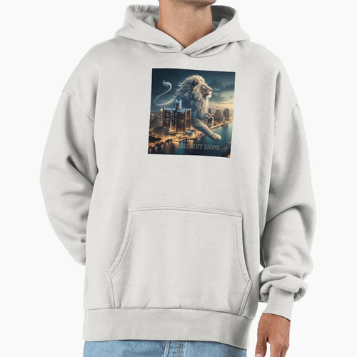 Detroit Lion Hoodie - Custom Art Print for Adults - T-Shirt, Sweatshirt, Hoodie