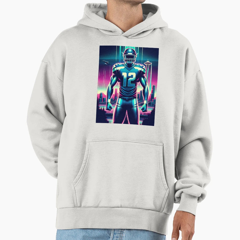 Synthwave Seattle Hoodie - Novelty Apparel Men Women - T-Shirt, Sweatshirt, Hoodie
