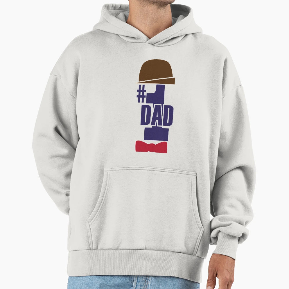 Funny Fathers Day Number 1 Dad Best Daddy Hoodie - Custom Art Print Unisex - T-Shirt, Sweatshirt, Hoodie