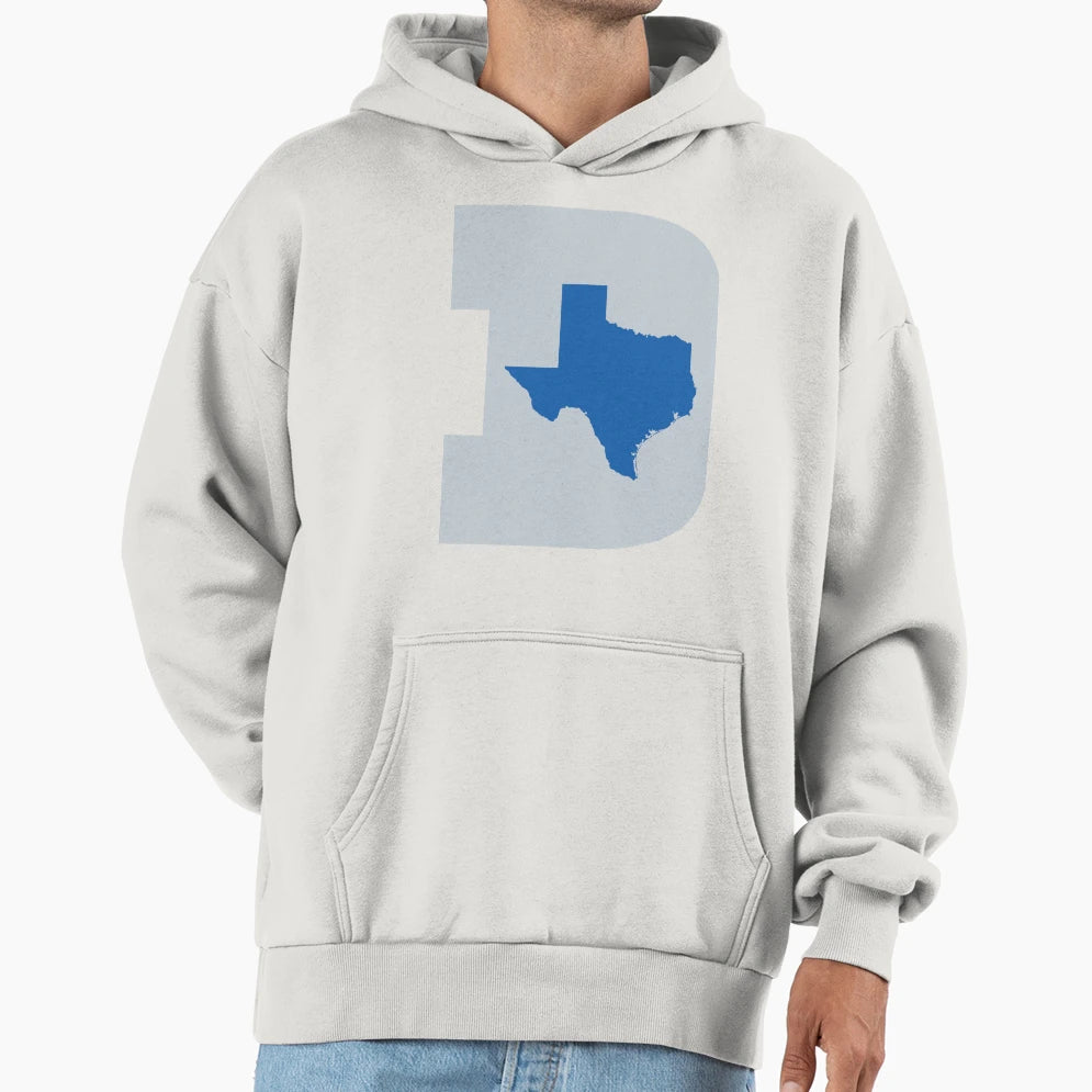 D Texas Silver B Ball Blue Hoodie - Novelty Apparel Unisex - T-Shirt, Sweatshirt, Hoodie