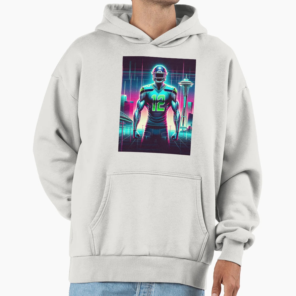 Synthwave Seattle Hoodie - Streetwear Style Men Women - T-Shirt, Sweatshirt, Hoodie