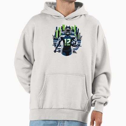 Seattle Football Hoodie - Fun Novelty Design for Adults - T-Shirt, Sweatshirt, Hoodie