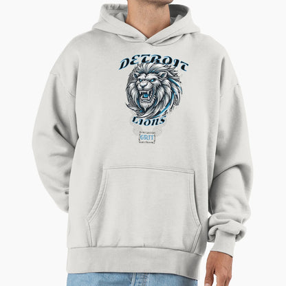 Detroit Lions Grit Hoodie - Aesthetic Graphic Men Women - T-Shirt, Sweatshirt, Hoodie