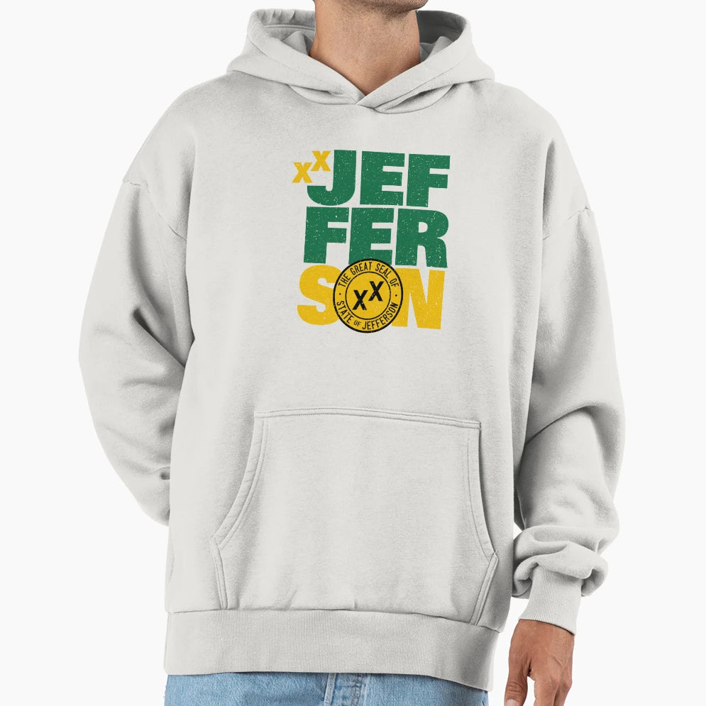 State Jefferson Hoodie - Minimalist Print Men Women - T-Shirt, Sweatshirt, Hoodie