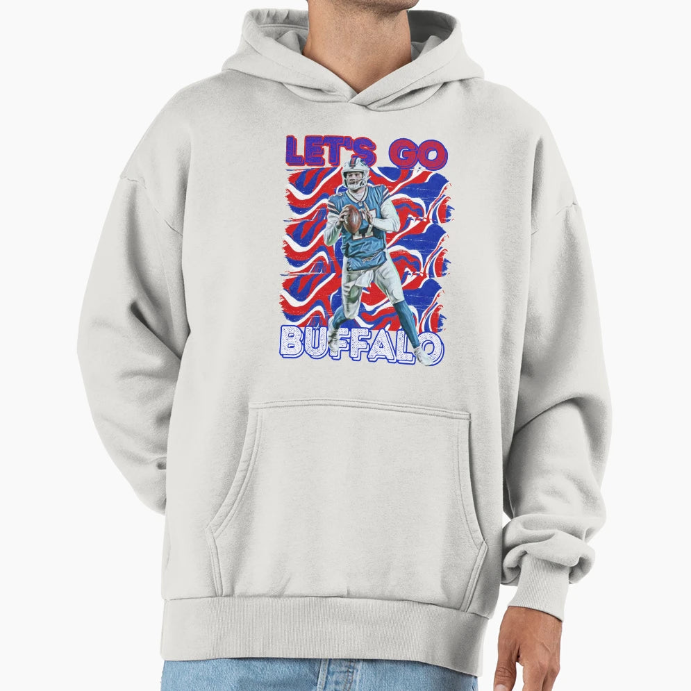 Lets Go Buffalo Hoodie - Unique Graphic for Adults - T-Shirt, Sweatshirt, Hoodie