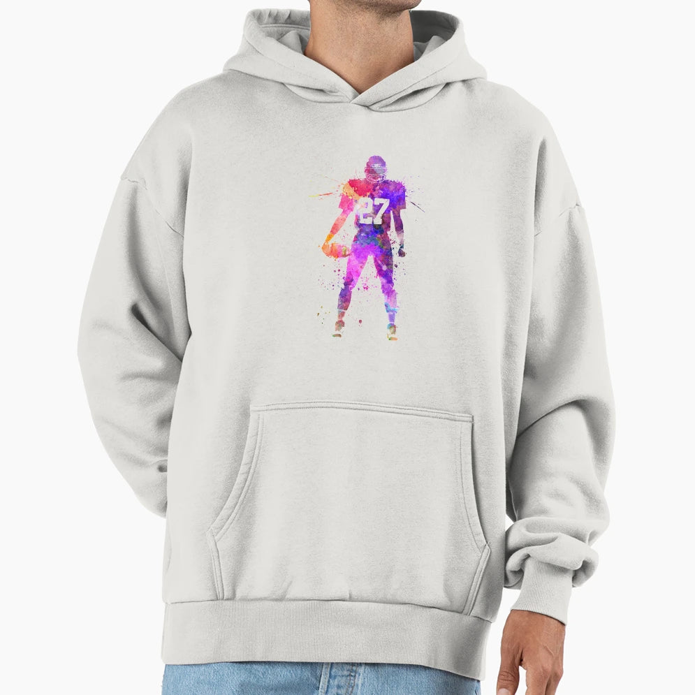 Quarterback American Football Player Hoodie - Graphic Print for Adults - T-Shirt, Sweatshirt, Hoodie