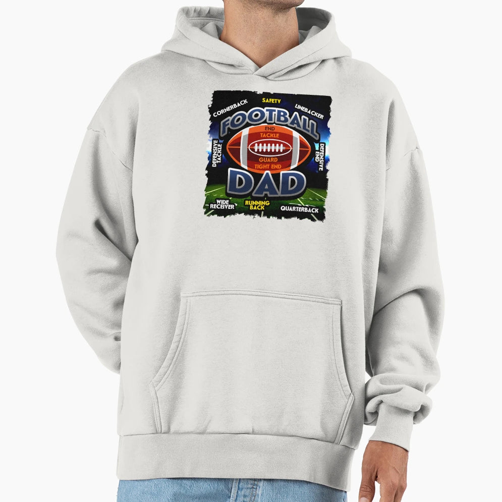 American Football Playing Positions Hoodie - Minimalist Print Men Women - T-Shirt, Sweatshirt, Hoodie