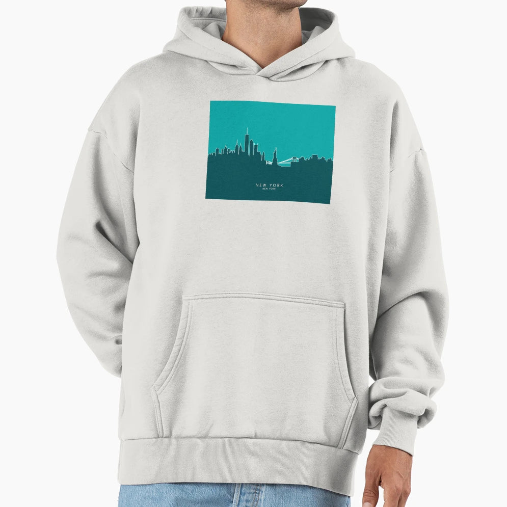 New York Skyline Hoodie - Graphic Print Unisex - T-Shirt, Sweatshirt, Hoodie