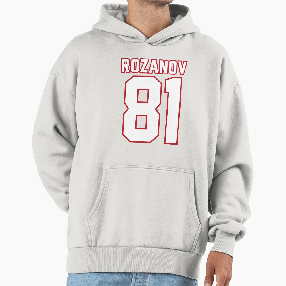 Ilya Rozanov 81 Hockey Jersey Back Heated Hoodie - Novelty Apparel Unisex - T-Shirt, Sweatshirt, Hoodie
