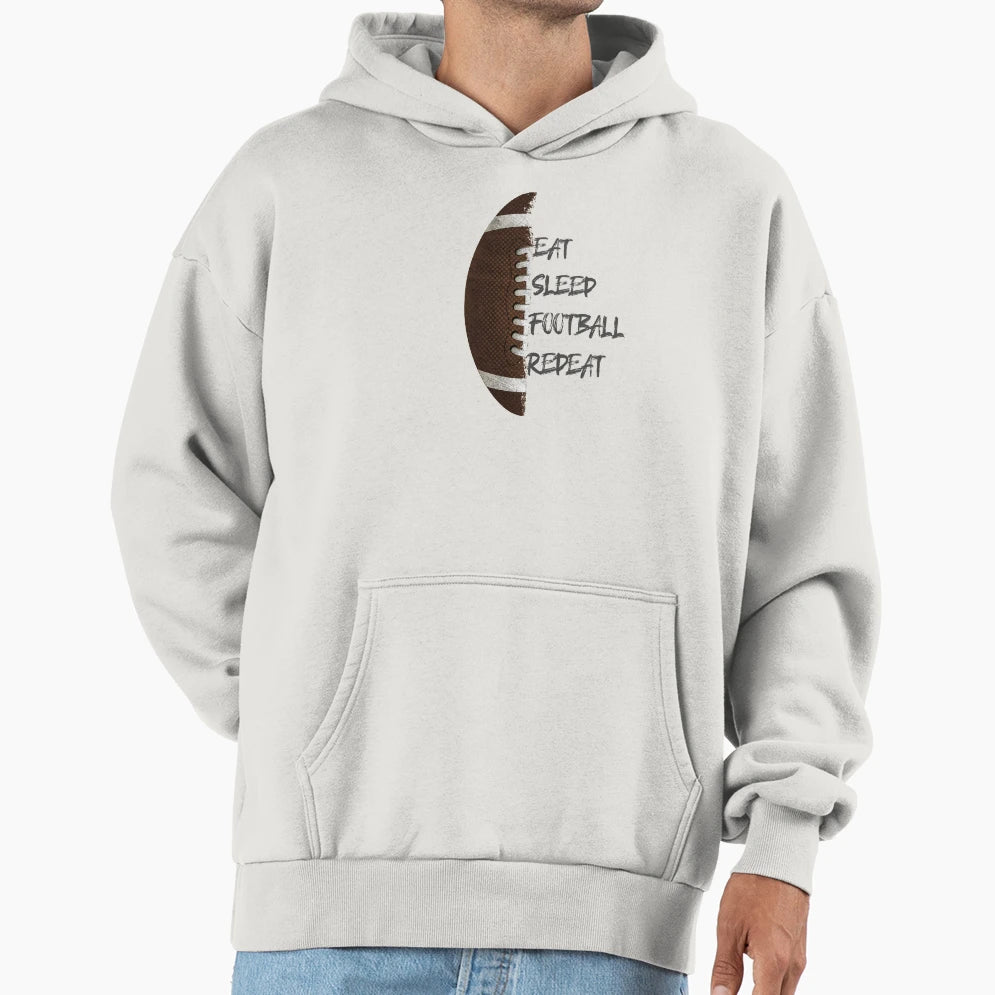 American Football Eat Sleep Football Hoodie - Custom Art Print for Adults - T-Shirt, Sweatshirt, Hoodie